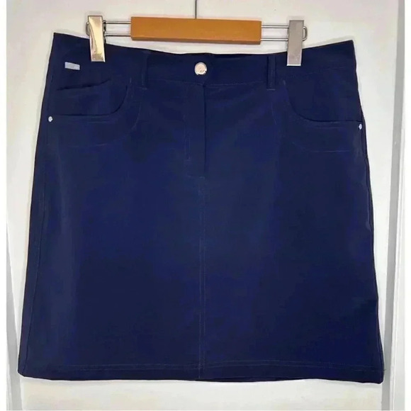 Women’s NVO by Lanctot Navy Golf Skirt with Built in Shorts Size 8 - Picture 2 of 11